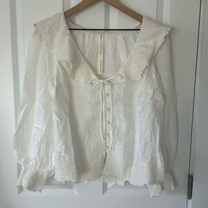 Anthropologie Linen Blouse